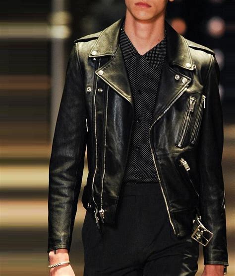 ysl men's leather jacket